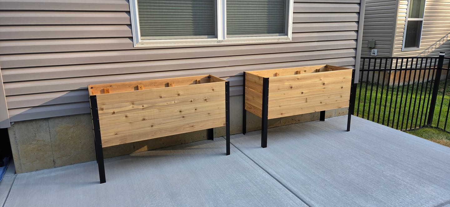 Customer photo review of 18″ x 48″ Deep Root Raised Garden Bed - 30″ TALL - Select Grade