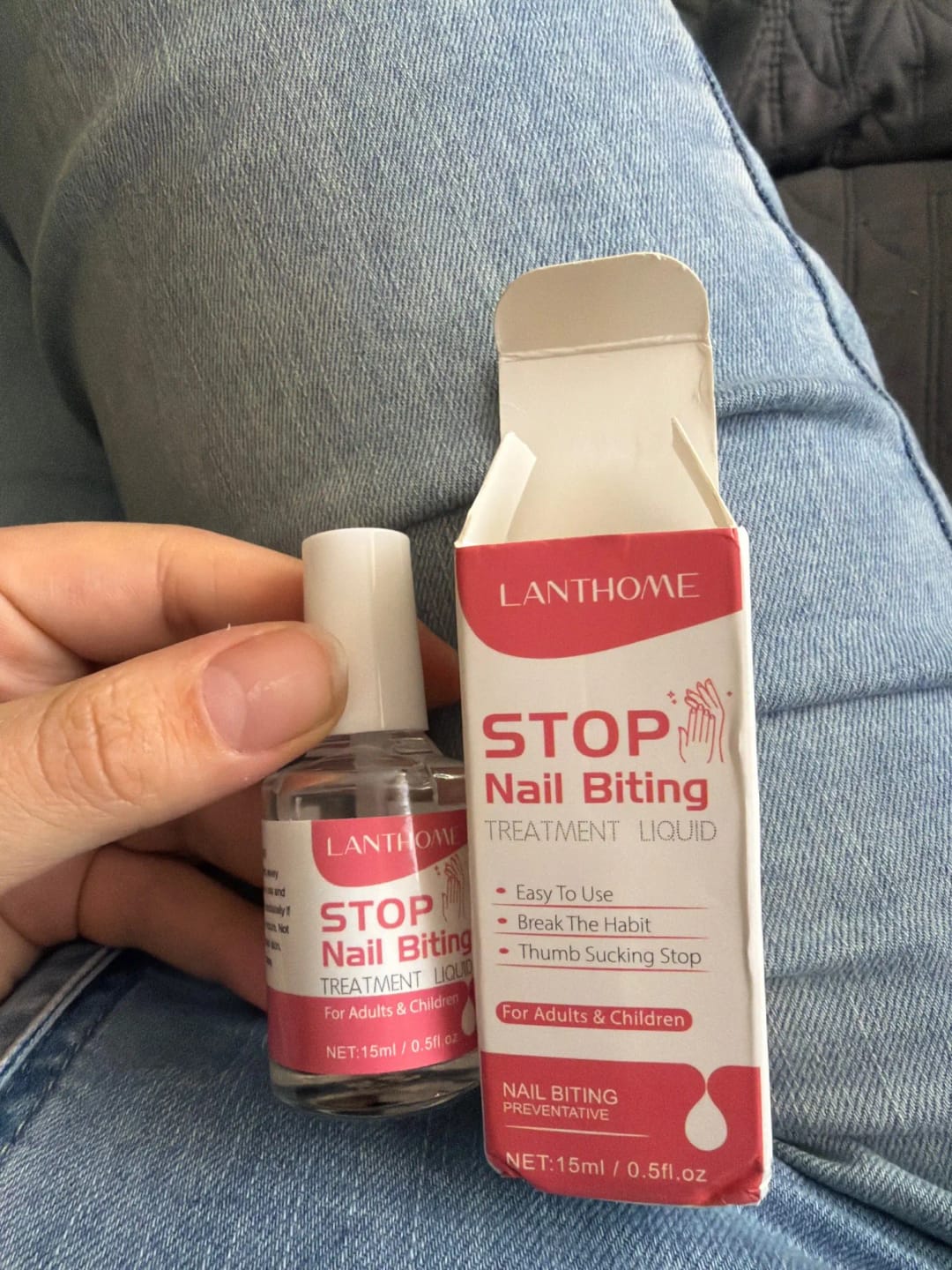 Customer photo review of Krelune Nail Biting Stopper