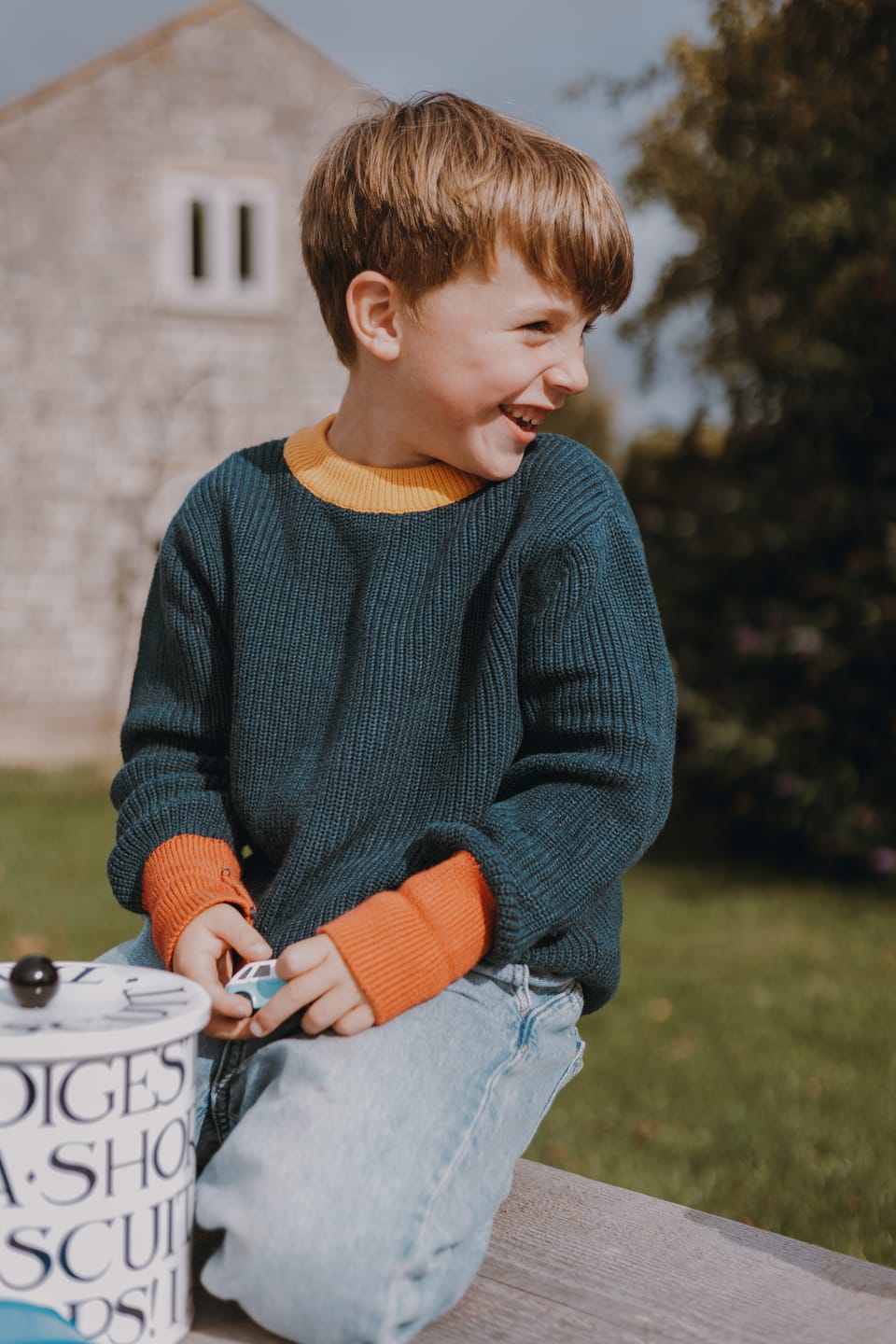 Customer photo review of Midnight Snuggly Knitted Jumper