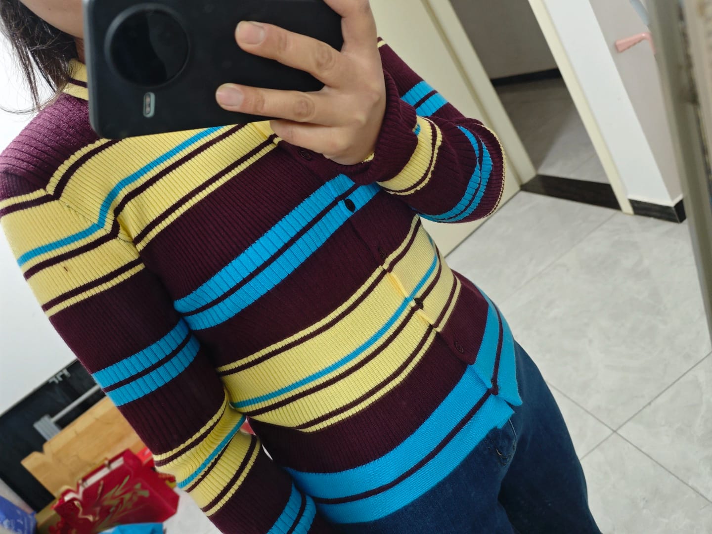 Customer photo review of Ziva Tie-Dye Bomber Jacket
