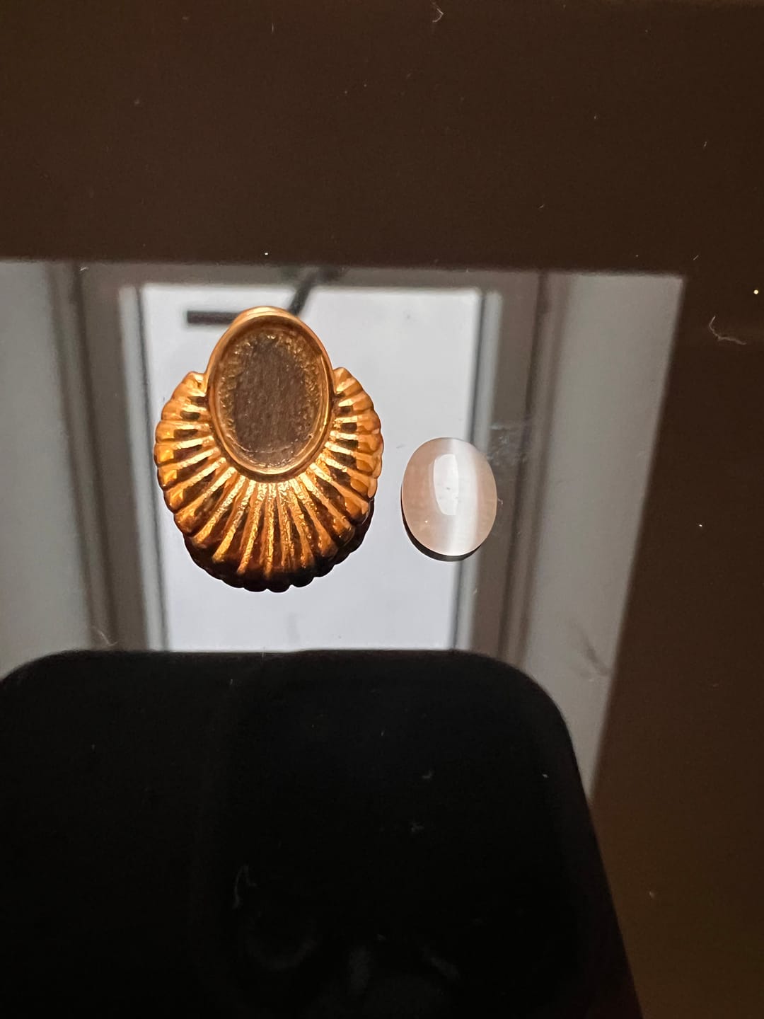 Customer photo review of Bohemia Gold Cat Eye Earrings