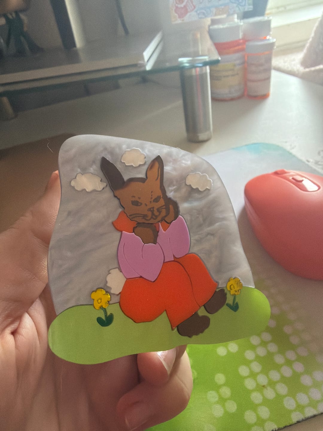 Customer photo review of Mr.Bunny MagSafe Phone Charm