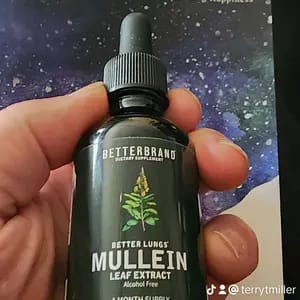 Customer photo review of Mullein Leaf & Chlorophyll Drops