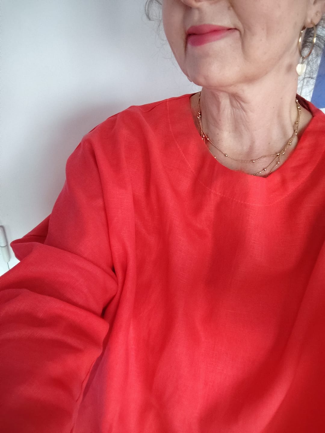 Customer photo review of Blouse Naomie - lin/coton orange tangerine