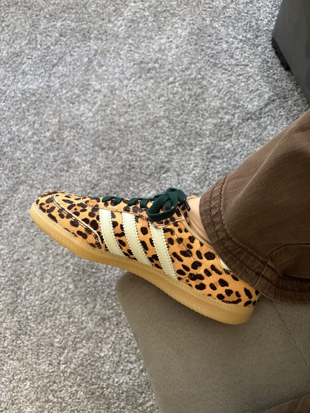 Customer photo review of adidas Samba OG Leopard Magic Beige Women's