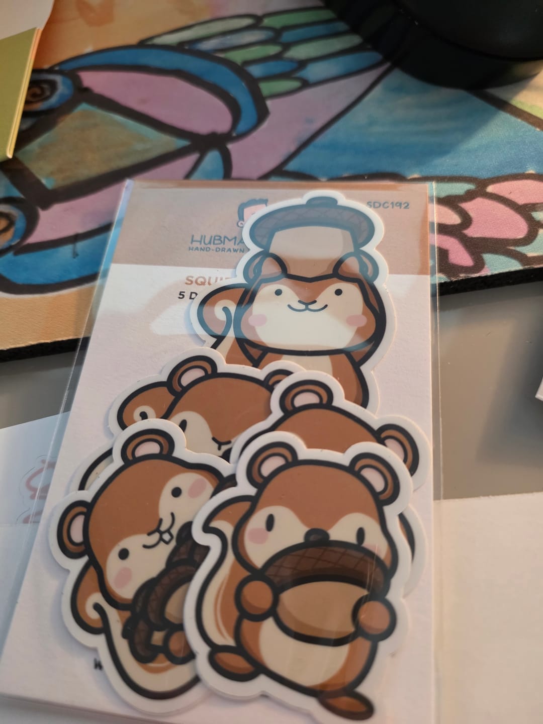 Customer photo review of Squirrelly Die Cut Stickers (Set of 5)