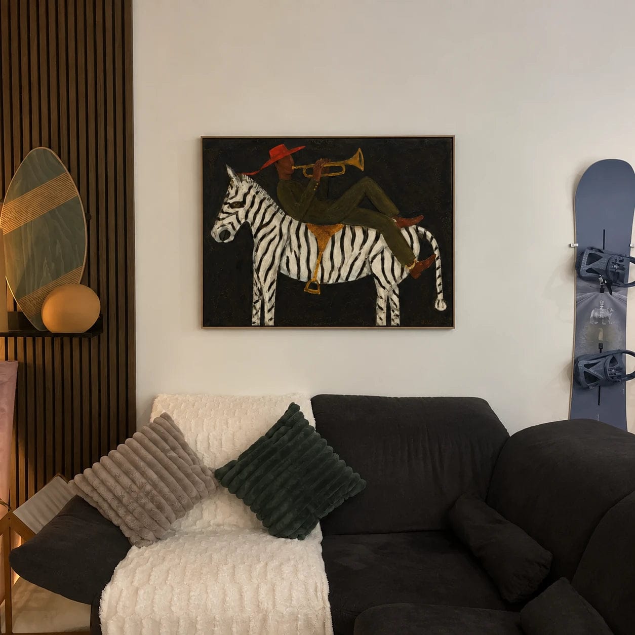 Customer photo review of Modern Folk Art｜Midnight Zebra Serenade