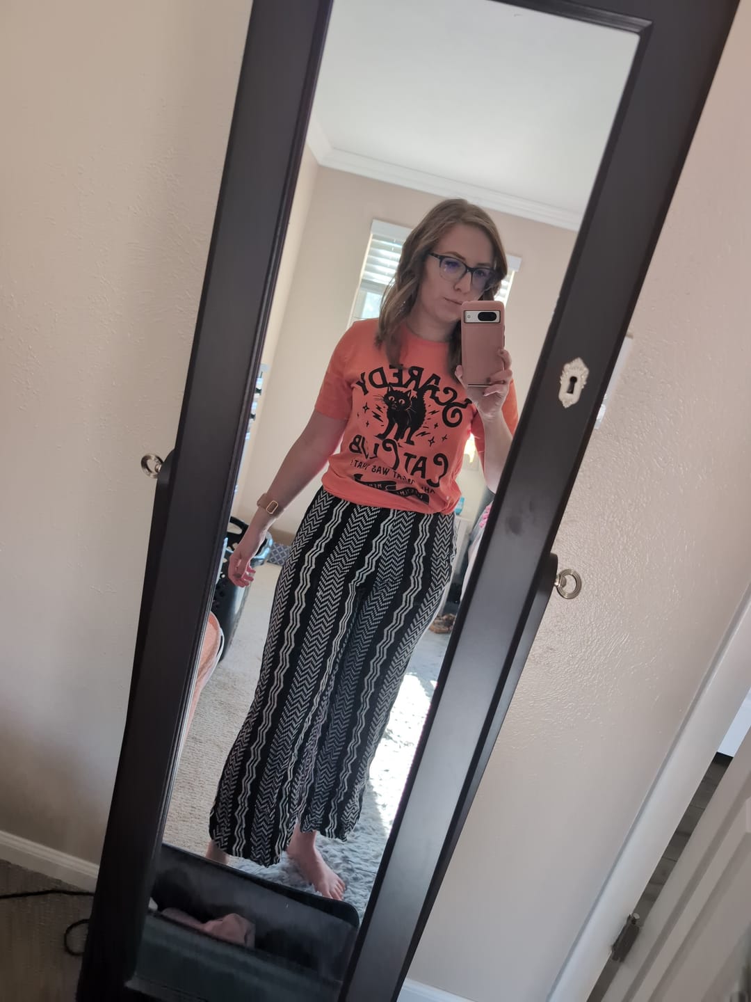 Customer photo review of Scaredy Cat Club Tee