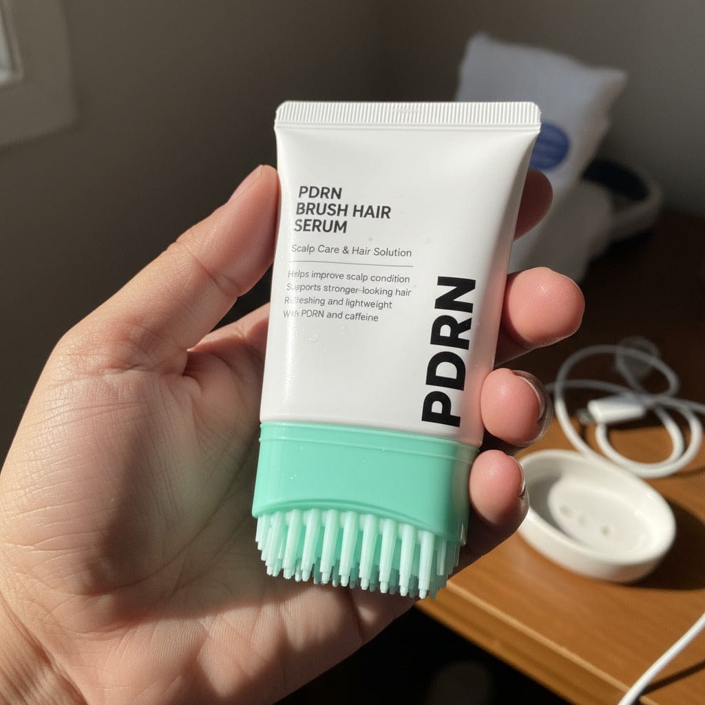 Customer photo review of PDRN Brush Hair Serum – Trattamento Cuoio Capelluto