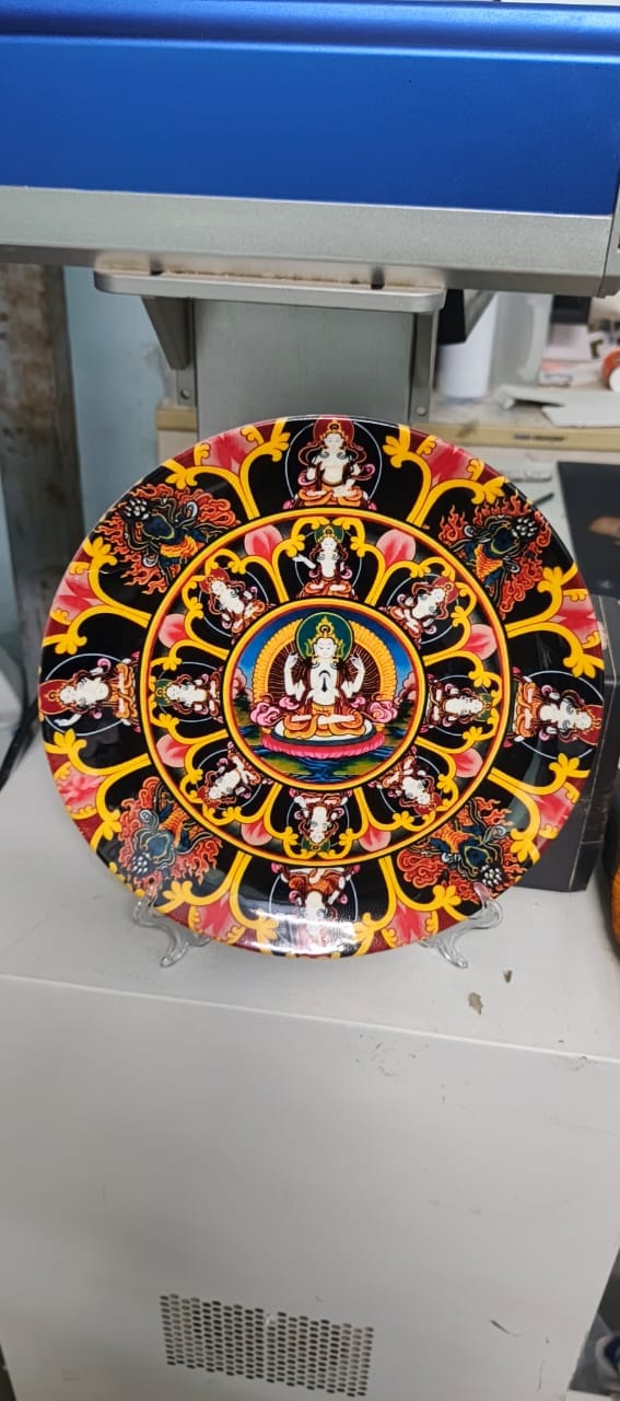 Customer photo review of Tibetan Deity Circle Art Plate