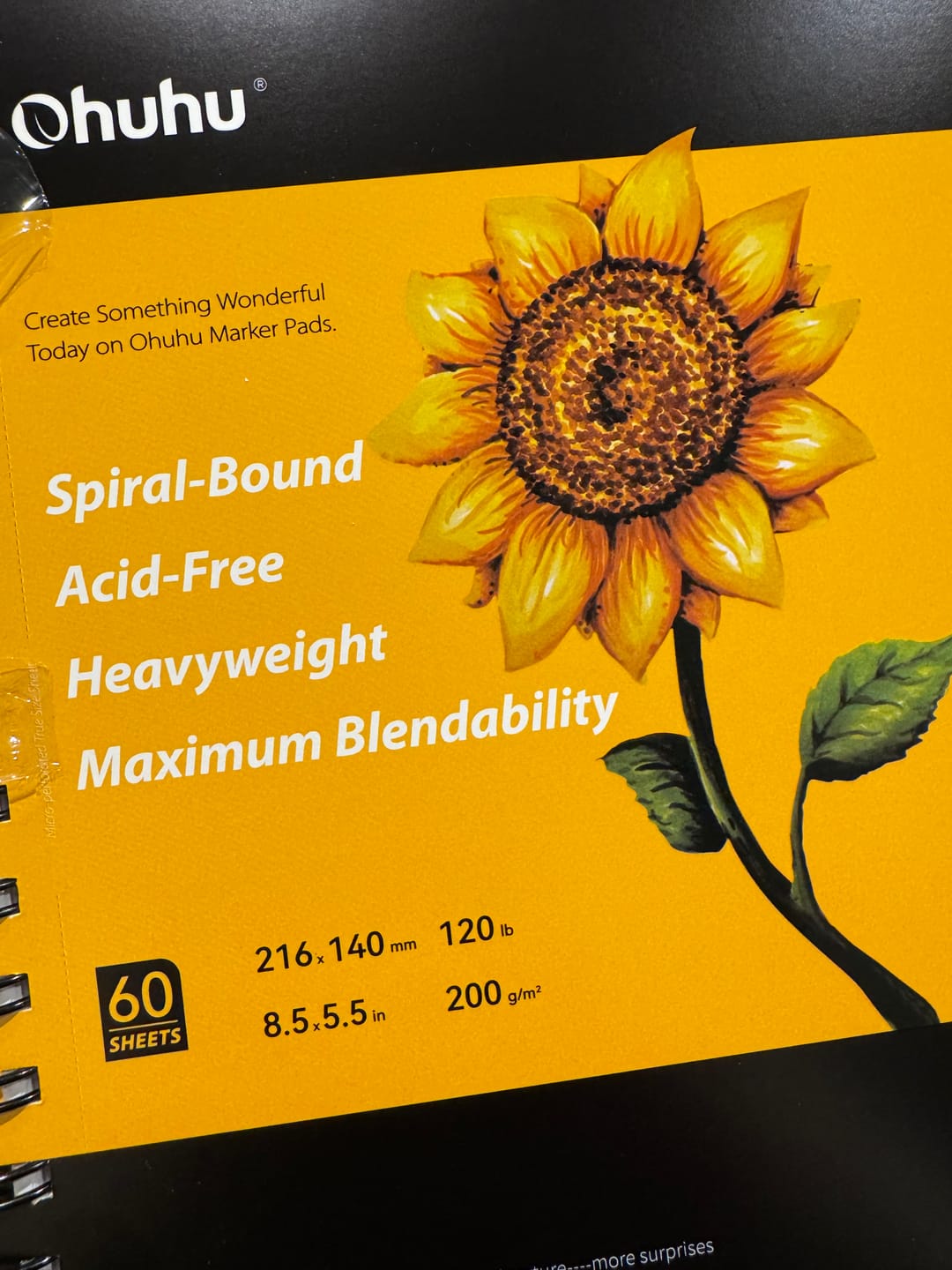 Customer photo review of Ohuhu Spiral-Bound Marker Pad for Alcohol Markers
