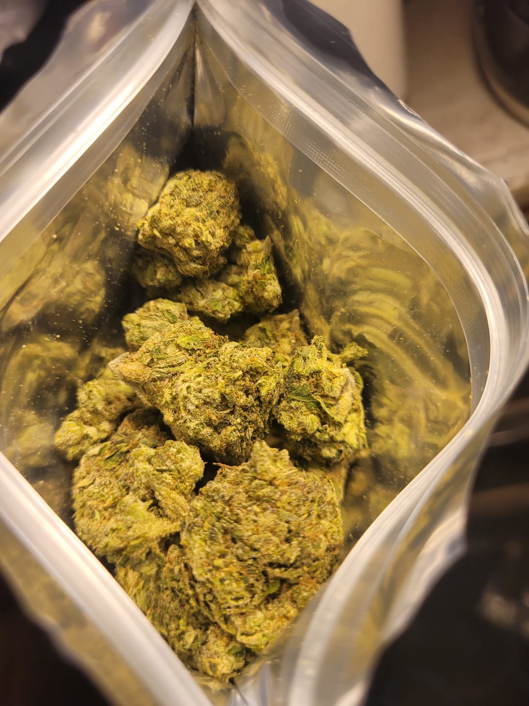 Customer photo review of Dank Blueberry Cruffin THCA Flower