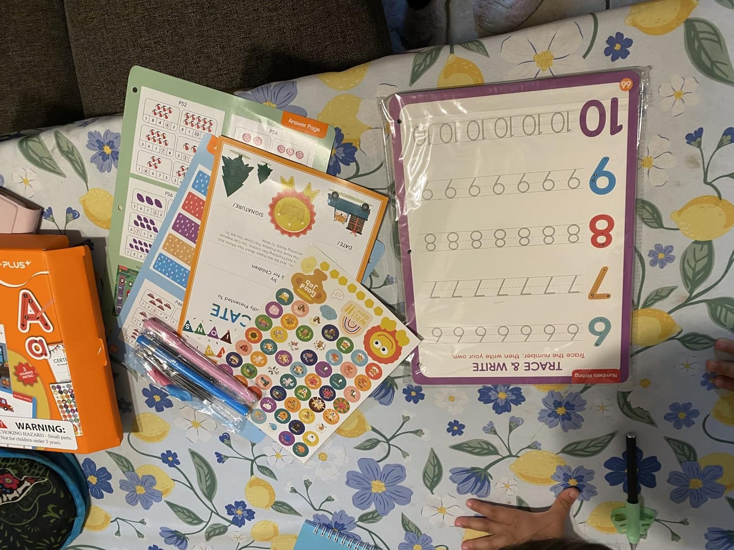 Customer photo review of Magic Grooved Writing Practice Books for Kids Ages 3-8