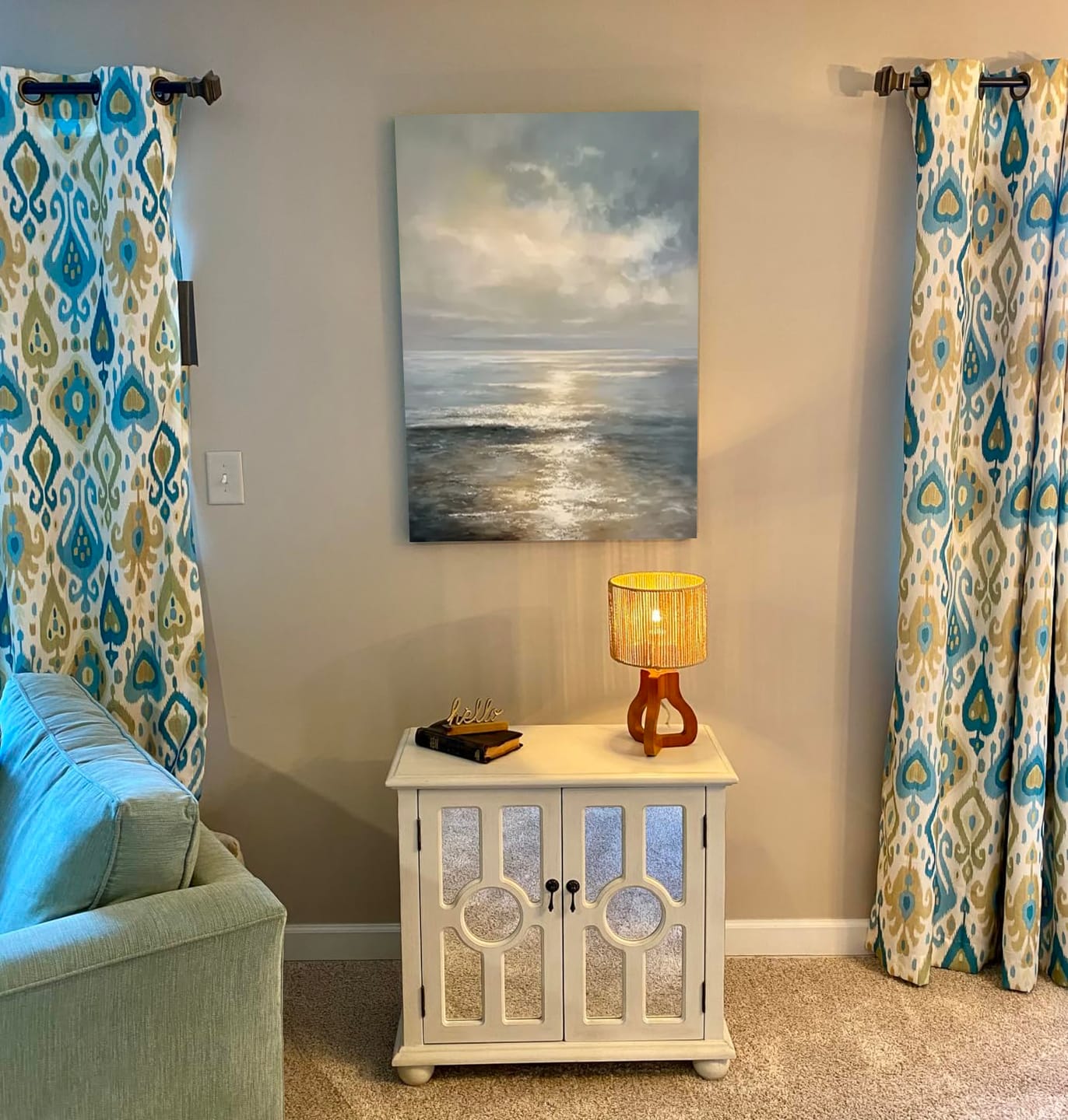 Customer photo review of Abstract Ocean And Sky Canvas Art #OS027