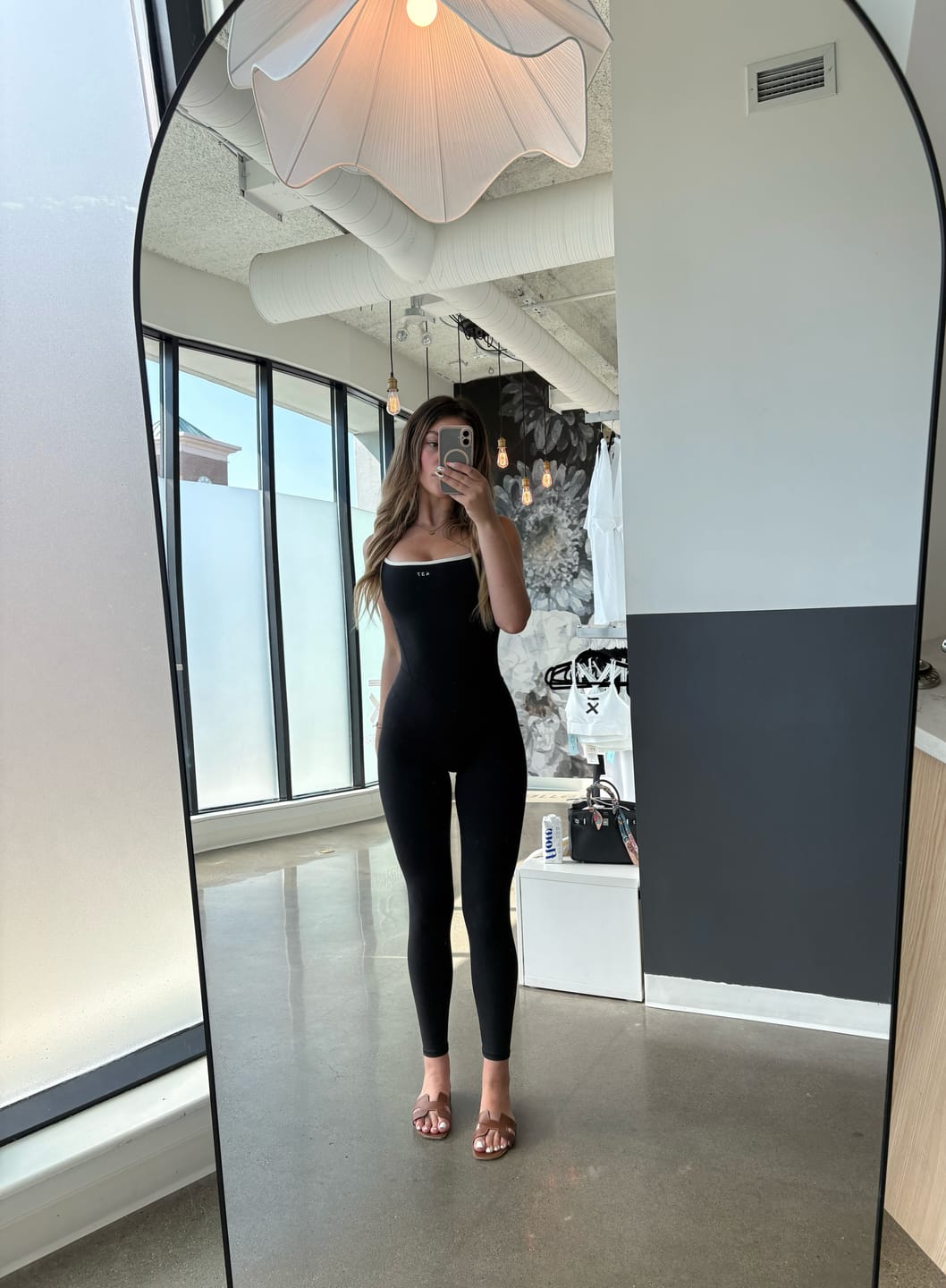 Customer photo review of The Onesie Black & Cream