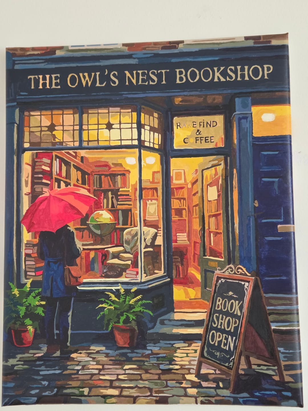 Customer photo review of Owls Nest Bookshop (Paint by Numbers)