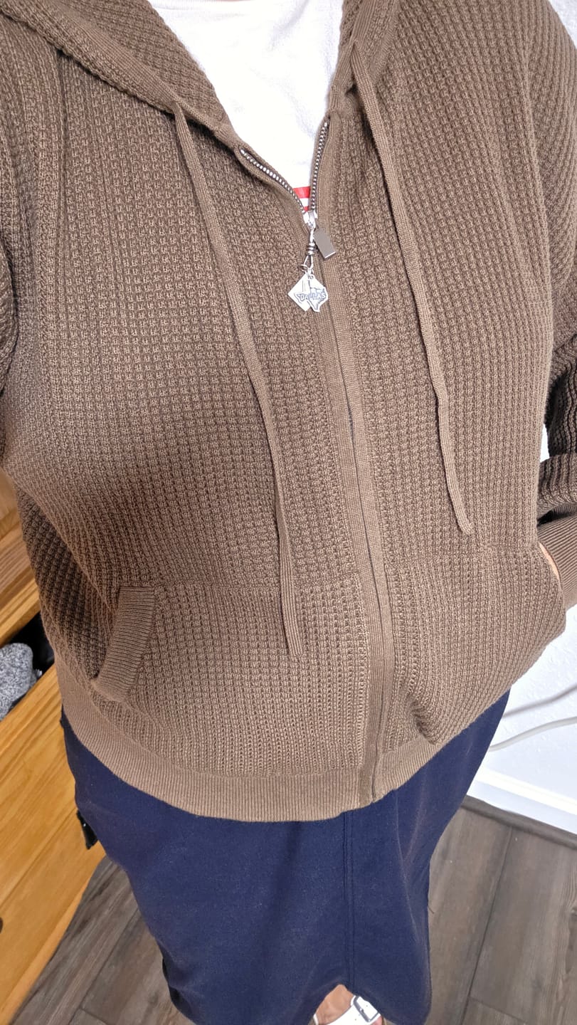 Customer photo review of Sale Beach Lane Waffle Hoodie