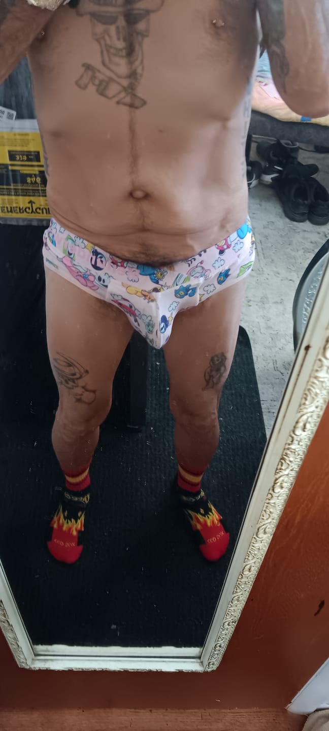 Customer photo review of 2 Pack Men's Playful Cartoon No-Tag Comfortable and Breathable Briefs