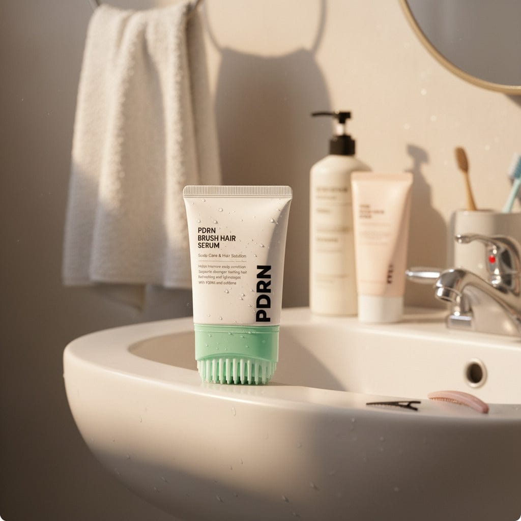 Customer photo review of PDRN Brush Hair Serum – Trattamento Cuoio Capelluto