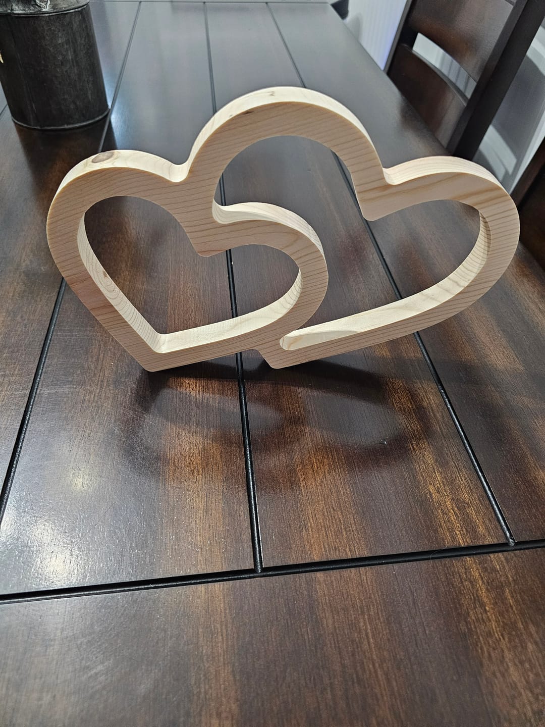 Customer photo review of 10.4x8.2" Nested Double Heart Tray 08 Acrylic Router Template