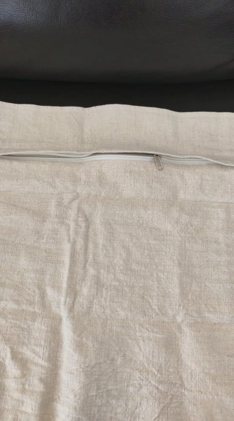 Customer photo review of French Flax Linen Pillowcase