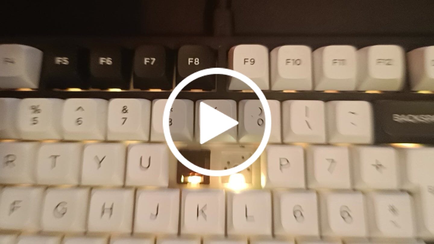 Customer video review of HMX K01 Light Tactile Switch Factory Lubed (10PCS)