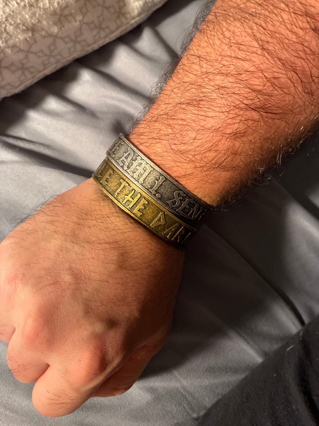 Customer photo review of Rule The Dark - VIP Edition - Stainless Steel Cuff Bracelet