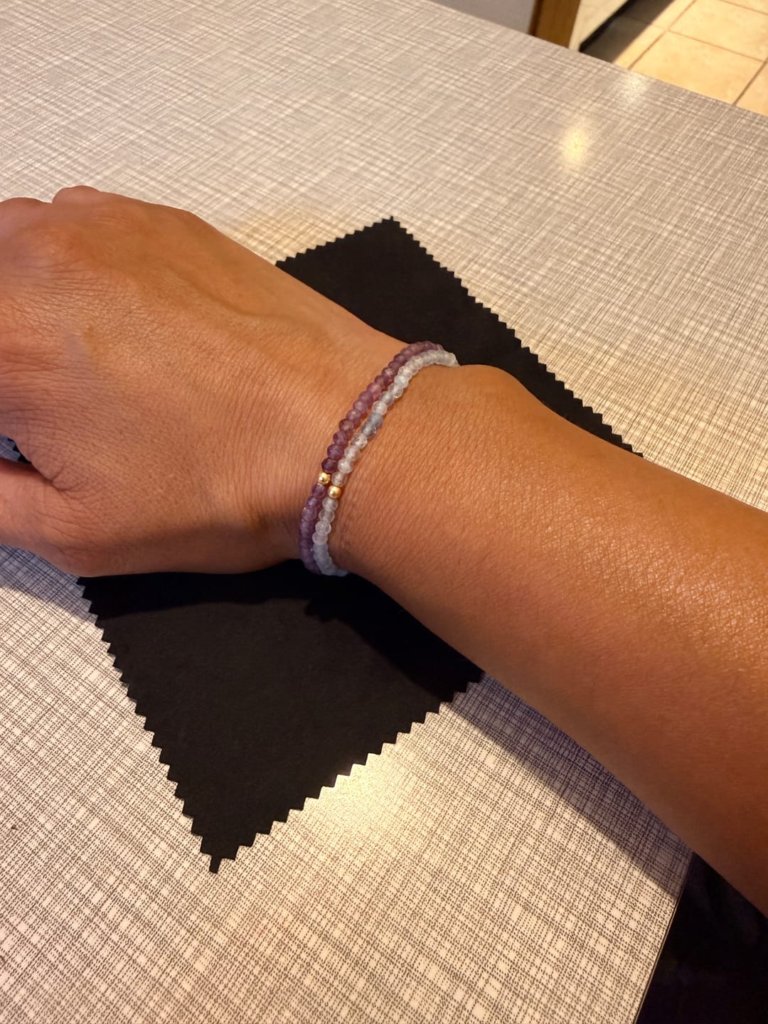 Customer photo review of Maris Aquamarin Armband