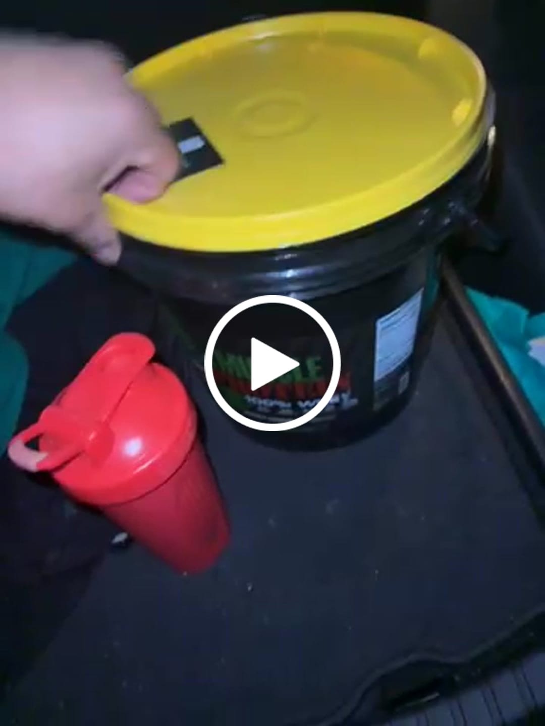 Customer video review of Whey Protein Powder Bucket