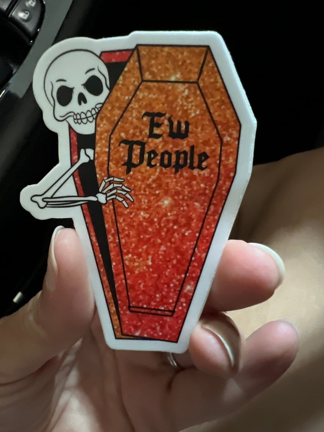 Customer photo review of Ew People Sticker