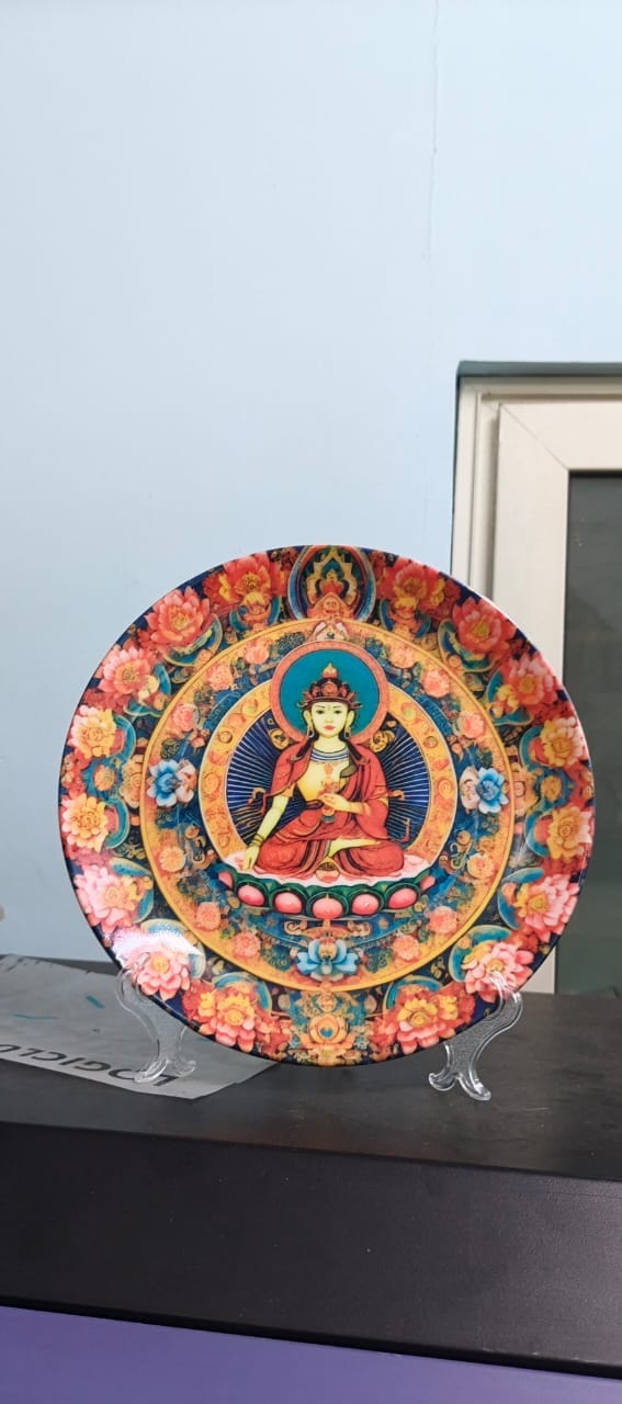 Customer photo review of Tibetan Buddha Floral Art Plate