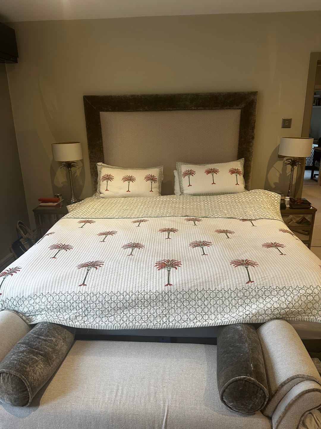 Customer photo review of Desert Palm Cotton Bedspread