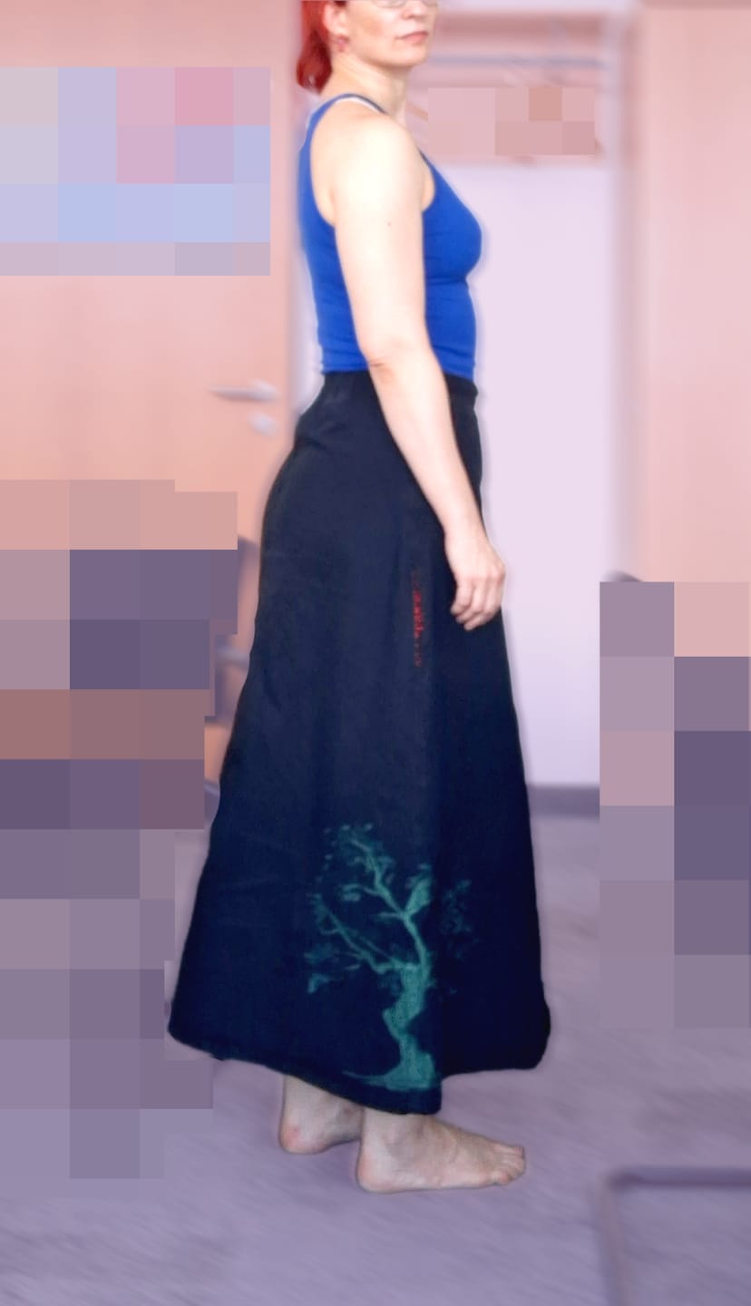 Customer photo review of Zaytoun Tree Denim Skirt