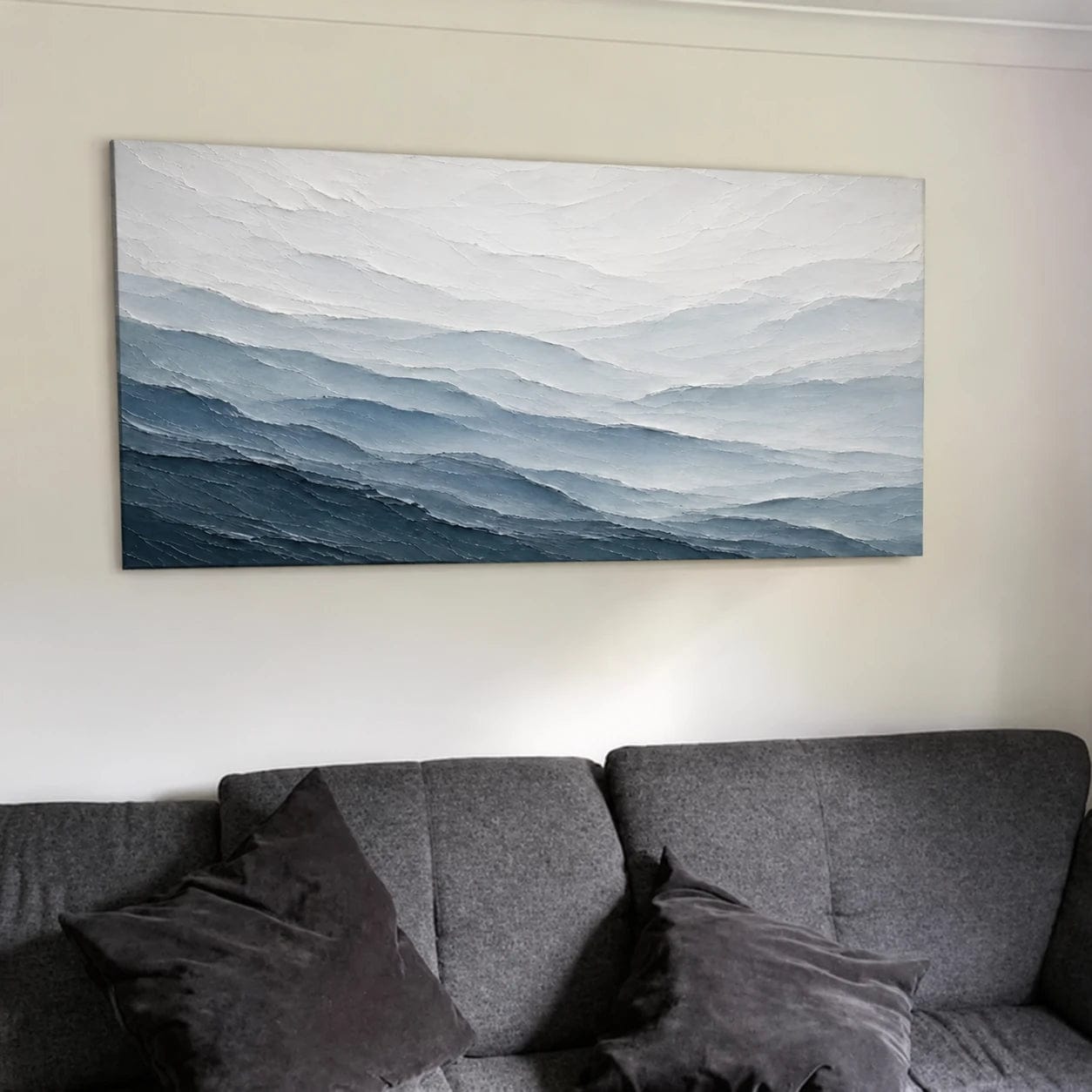 Customer photo review of Textured & Impasto Art｜Misty Blue Layers