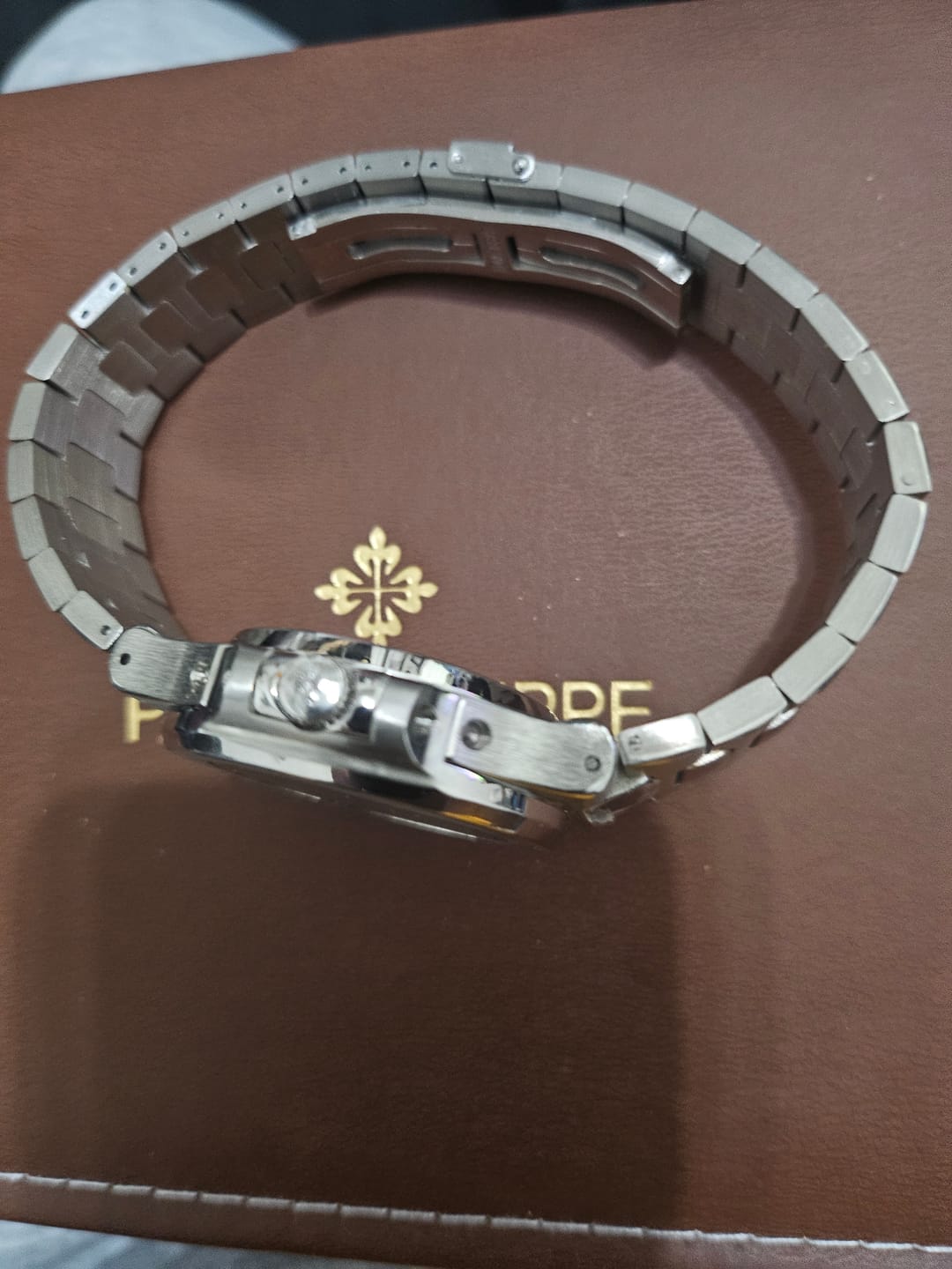 Customer photo review of Patek Philippe Nautilus Annual Calendar Moon Phase Steel
