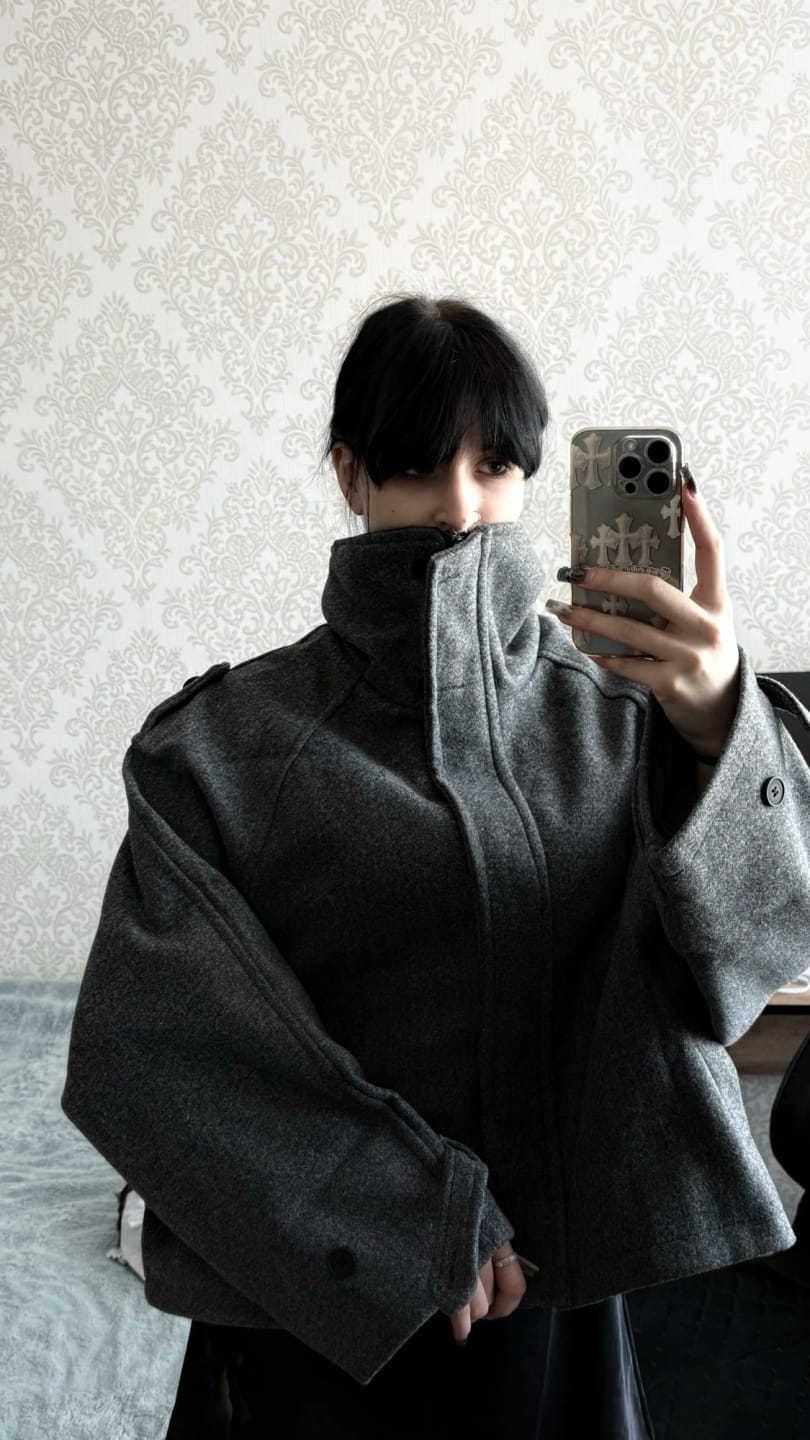 Customer photo review of Fiona Cropped Coat