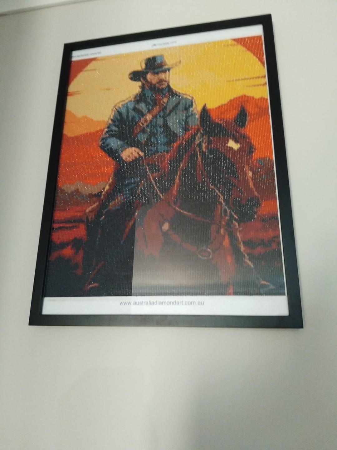 Customer photo review of Red Dead Ride V (Diamond Painting)