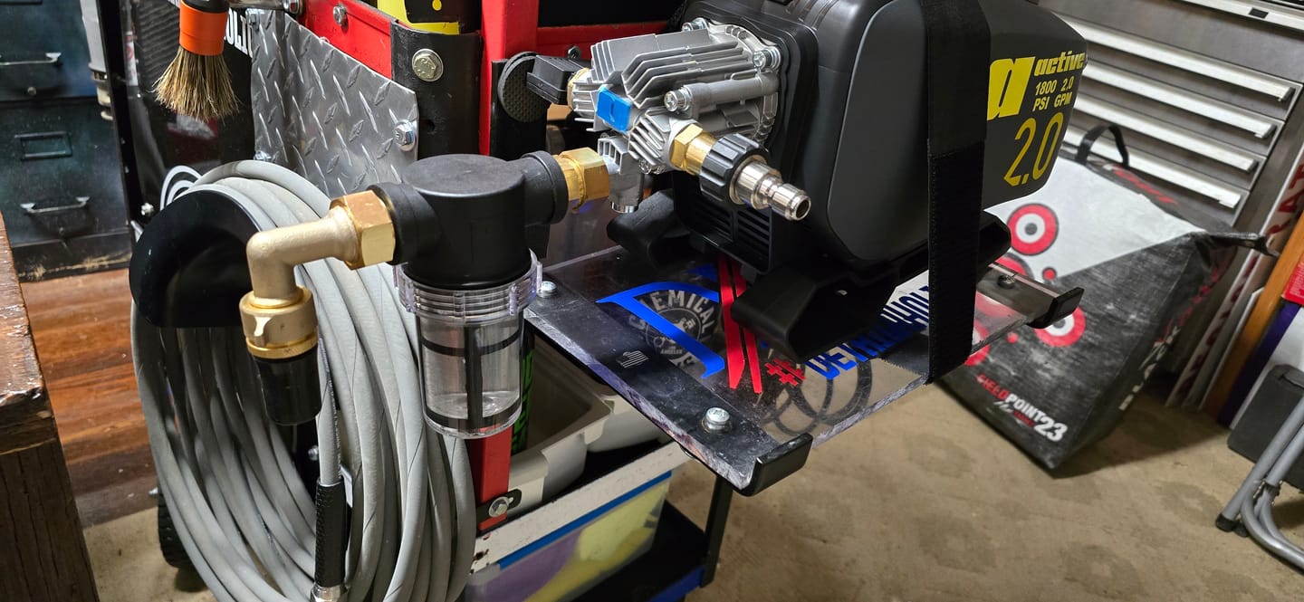 Customer photo review of QC Installed Pressure Washer Hose 1/4" x 50FT