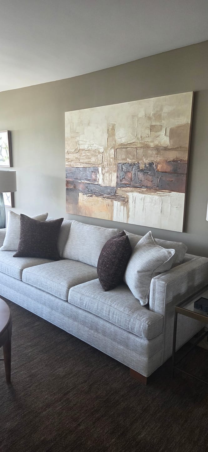 Customer photo review of Earthen Reflections - Textured Wall Art with Earthy Colors