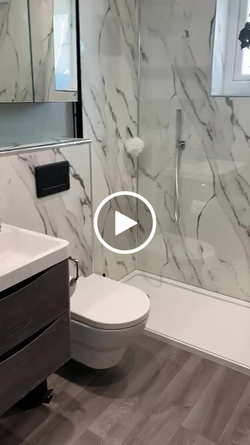 Customer video review of 10mm Silvara Marble Gloss Shower Panel 1M x 2.4M