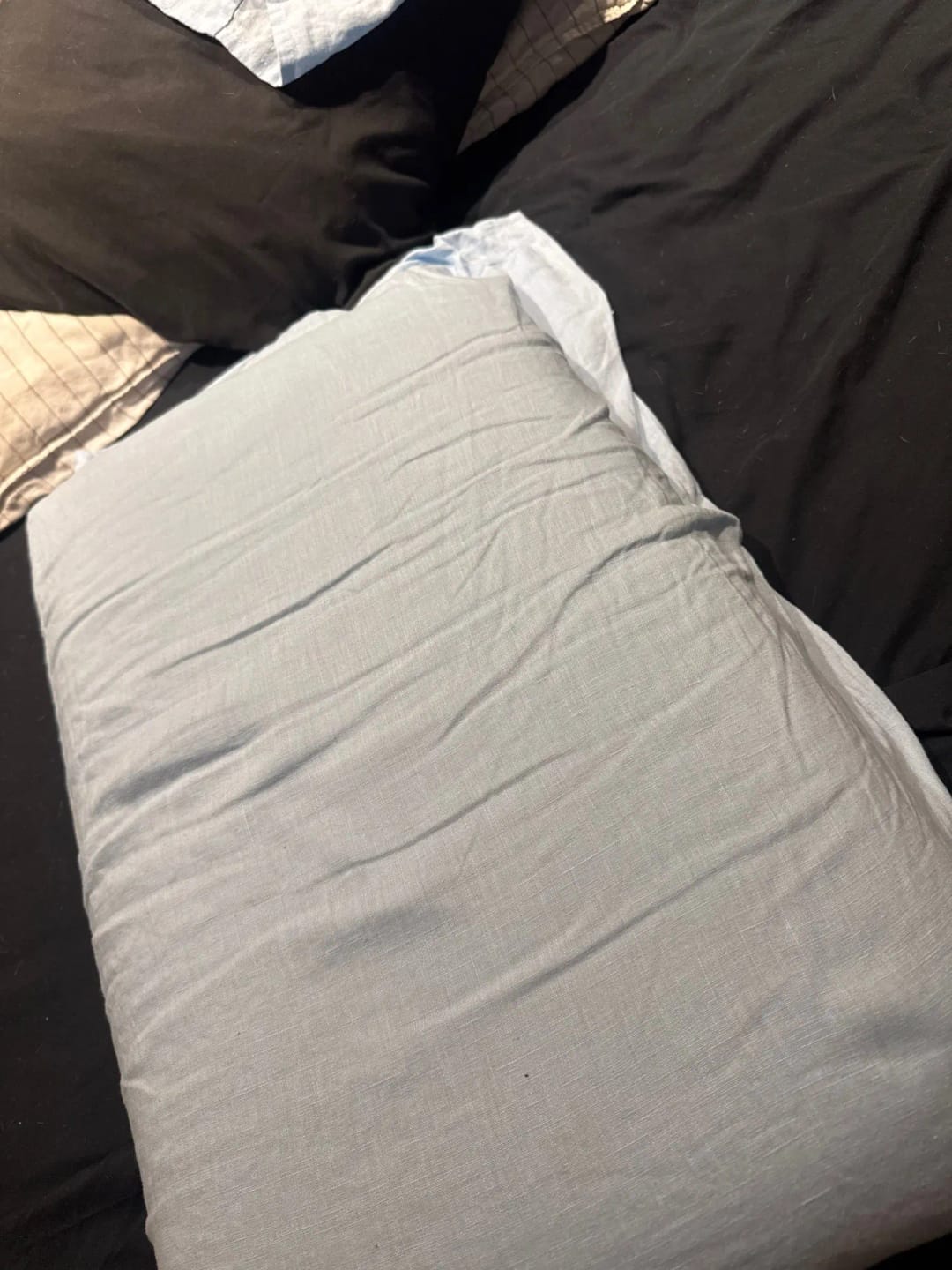 Customer photo review of French Flax Linen Pillowcase