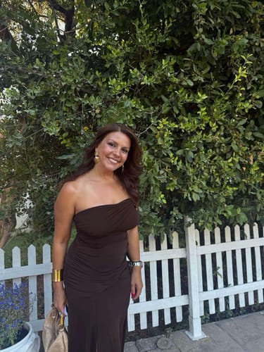 Customer photo review of Φόρεμα μάξι με έναν ώμο και σούρες