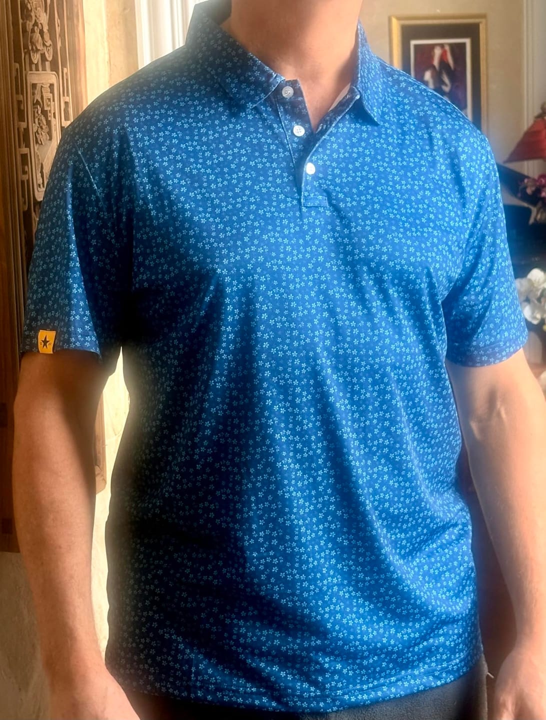 Customer photo review of Coastal Bloom Golf Polo