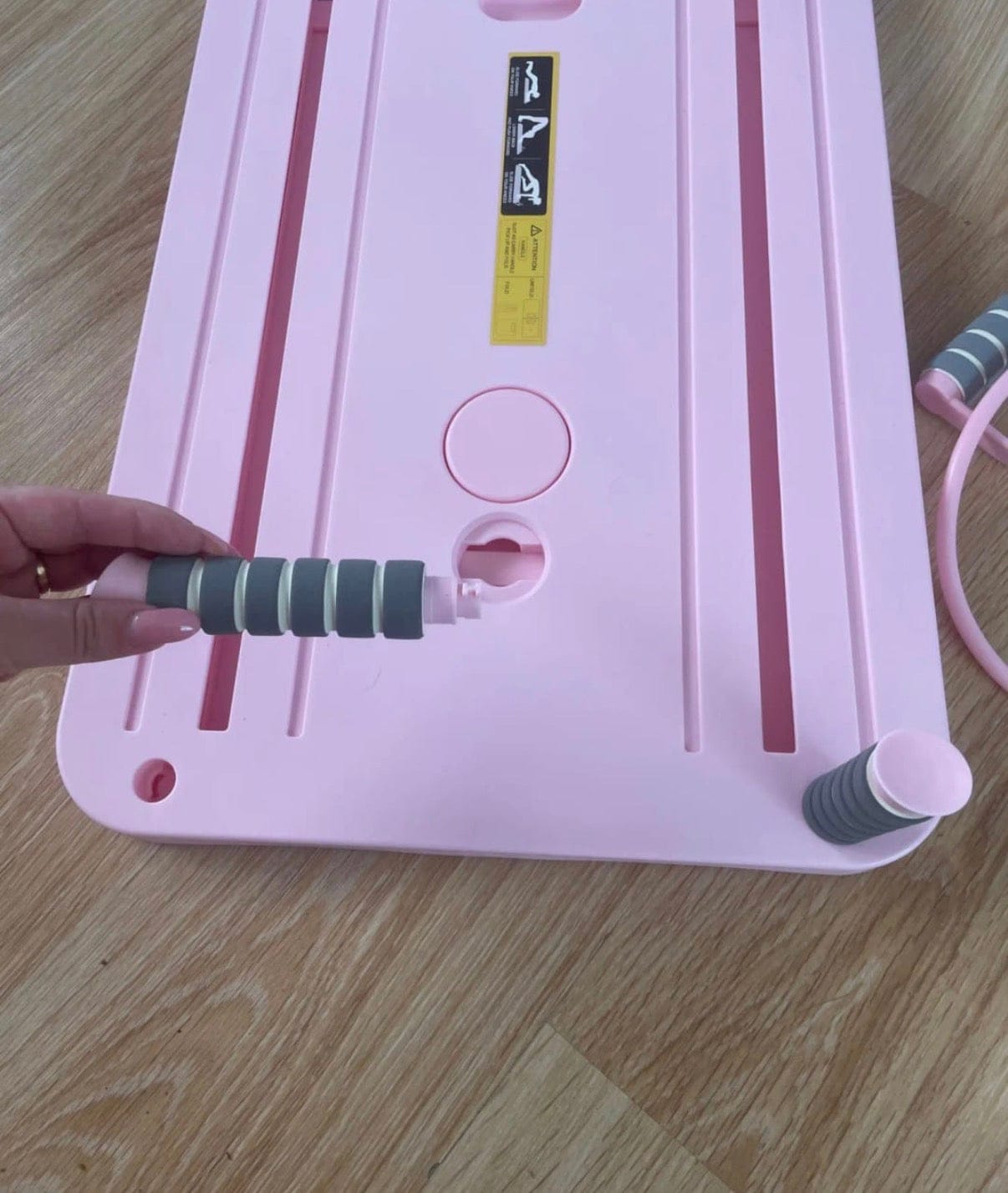 Customer photo review of Flovira Pilates Reformer Board