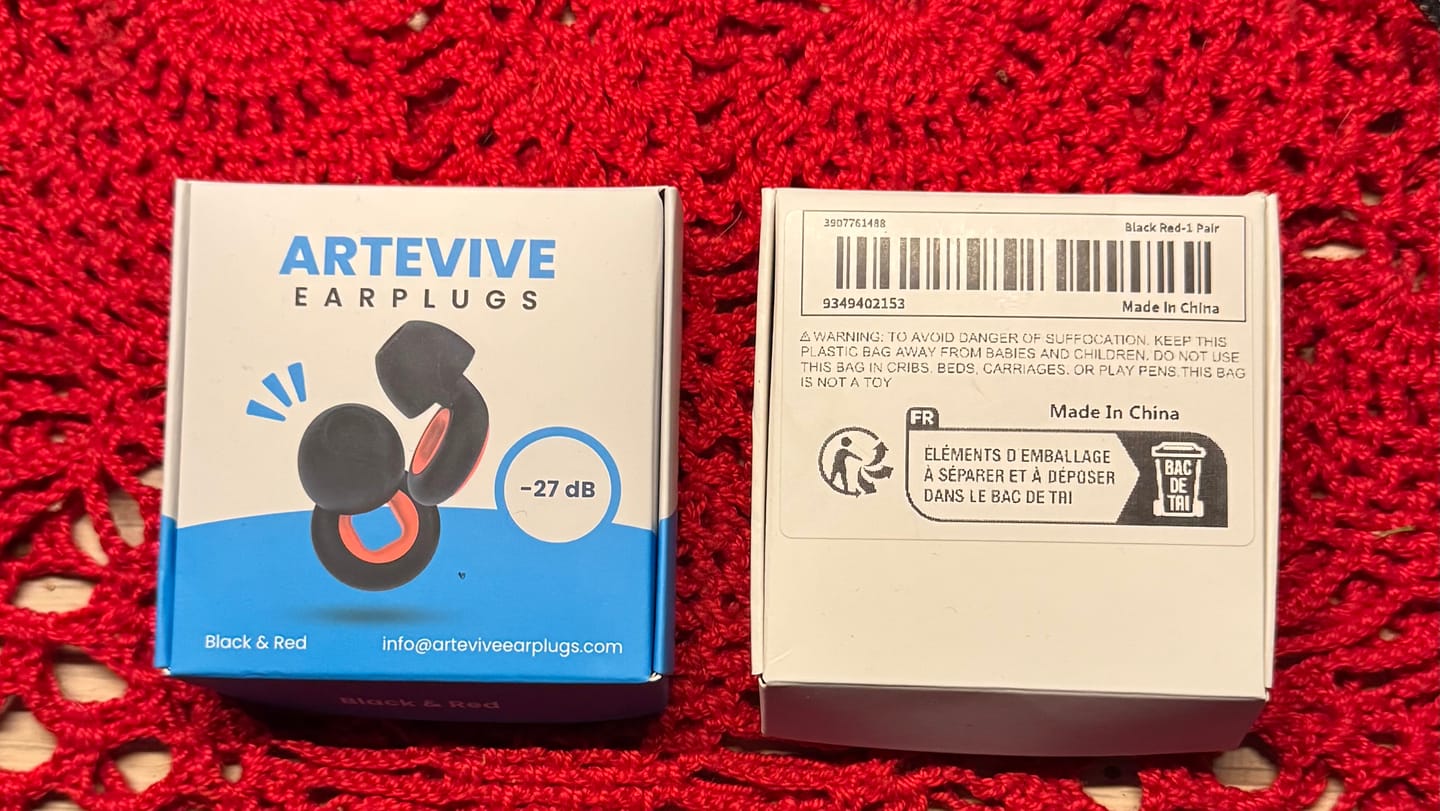 Customer photo review of 1 + 1 Set FREE - Moto Earplugs, - 27 dB