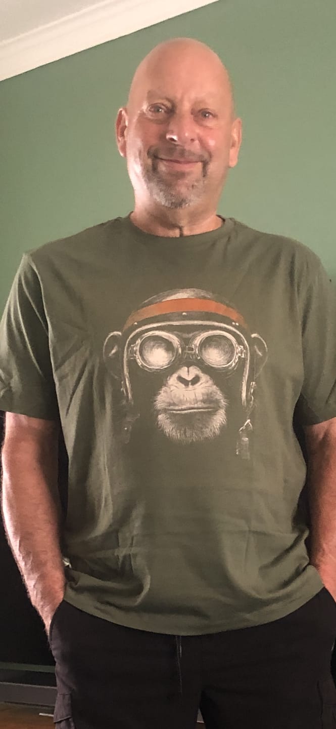 Customer photo review of Chimp Rider 32 T-Shirt