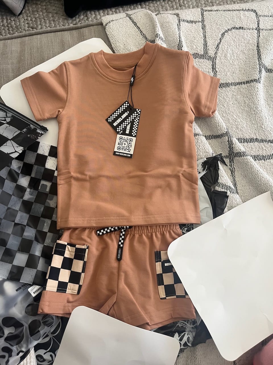 Customer photo review of Everyday Cotton Shorts Set in Vintage Terracotta