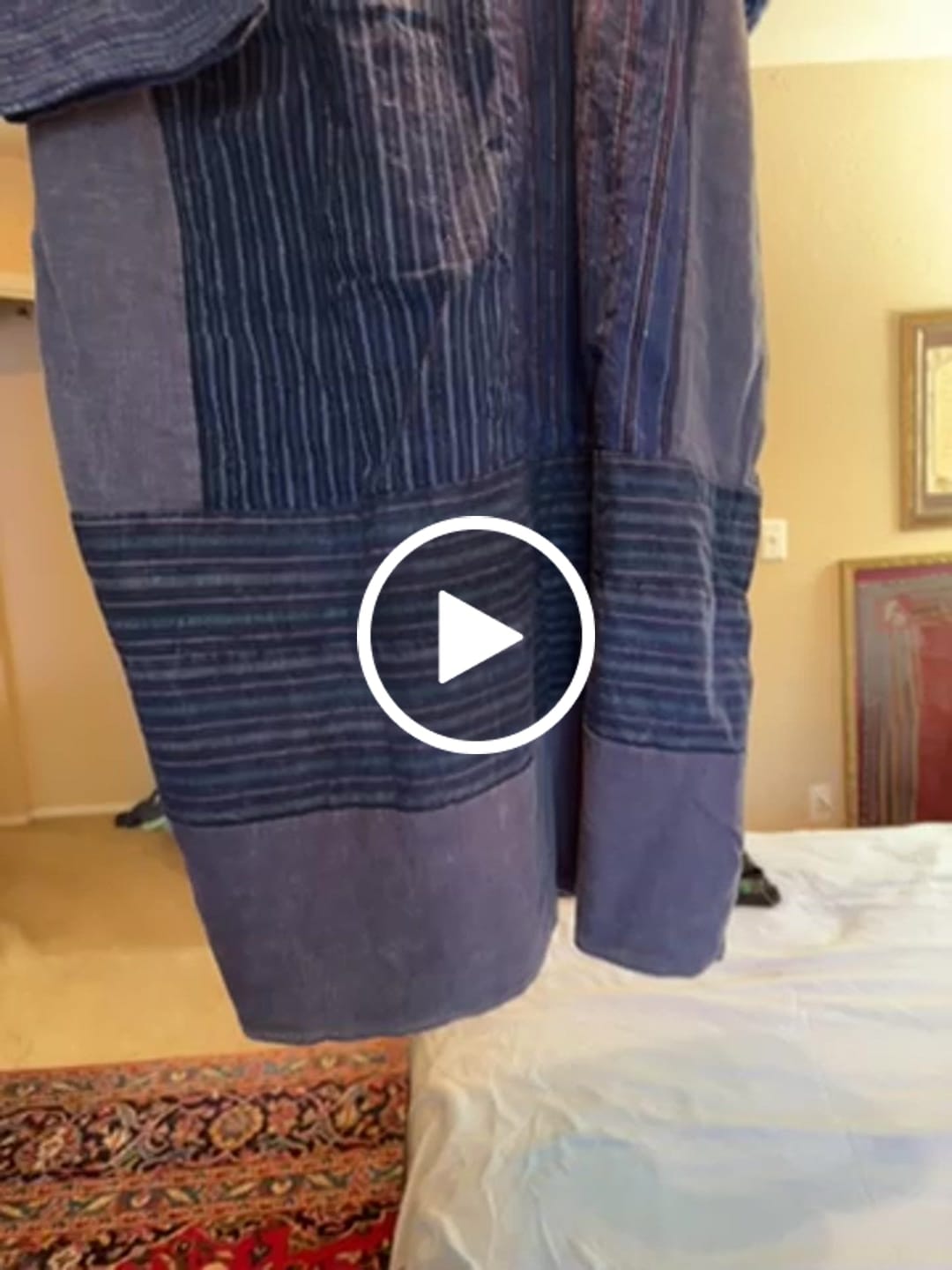 Customer video review of Women Autumn Retro Patchwork O-Neck Cotton Dress