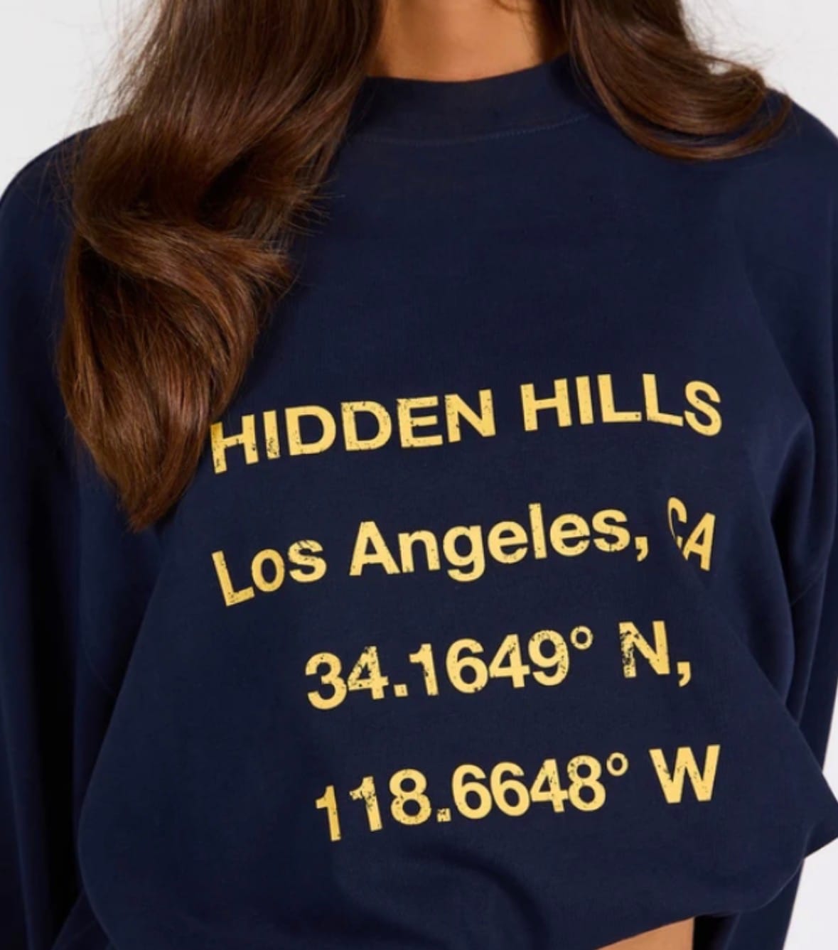 Customer photo review of VINTAGE LOGO LONGSLEEVE T-SHIRT AMBER/NAVY