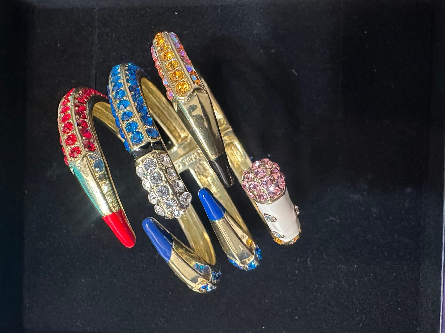 Customer photo review of HEIDI DAUS®"First Draft" Crystal & Enamel Pencil Cuff Bracelet